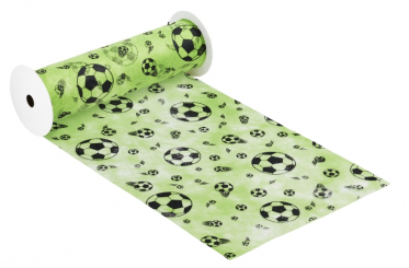 Vlies Fussball, grün, 25 cm breit 