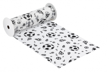 Vlies Fussball, weiss, 25 cm breit 