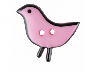 Vogelknopf Polyamid mit zwei Löchern  ø 20 mm rosa 