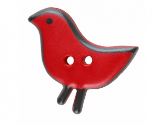 Vogelknopf Polyamid mit zwei Löchern  ø 20 mm rot 