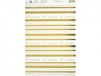 Wir heiraten, gold-A4 +, selbstklebend, 5er Pack 