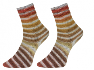 Wolly Hugs Paint Socks Farbe 202 curry-braun