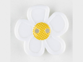 wunderschöner Blumenknopf - Größe: 20mm - Farbe: weiß - Art.Nr. 280849 