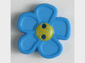 wunderschöner Blumenknopf - Größe: 20mm - Farbe: blau - Art.Nr. 280861 