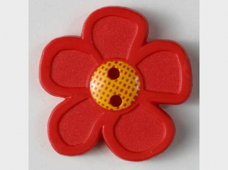wunderschöner Blumenknopf - Größe: 20mm - Farbe: rot - Art.Nr. 280866 
