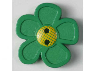 wunderschöner Blumenknopf - Größe: 28mm - Farbe: grün - Art.Nr. 340707 