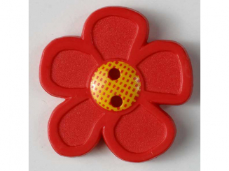 wunderschöner Blumenknopf - Größe: 28mm - Farbe: rot - Art.Nr. 340708 