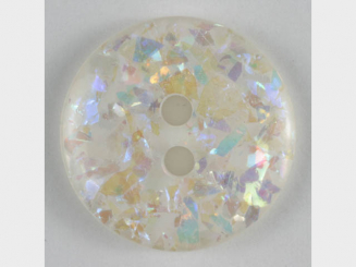 wunderschöner Glitzerknopf - Größe: 14mm - Farbe: weiß - Art.Nr. 210945 