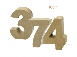 Zahl Arial   H 10 x B 6,4 x T 3 cm 