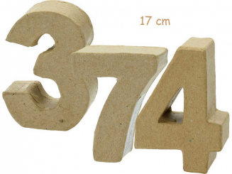 Zahl Arial   H 17,5 x B 11 x T 5,5 cm 