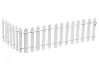 Zaun 25 x 5 cm, weiss 