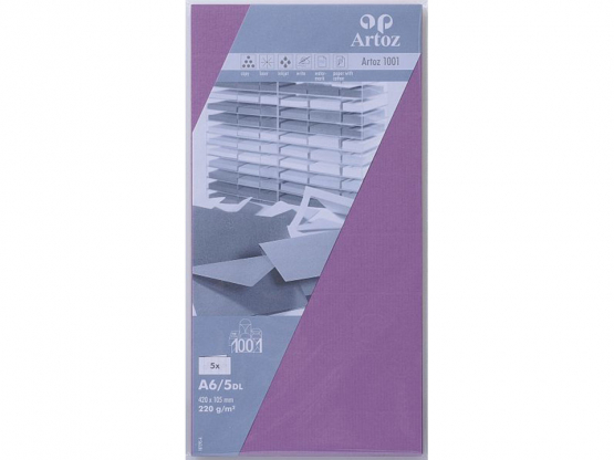 1001 Pkg 5 Karten A6/5DL holunder
