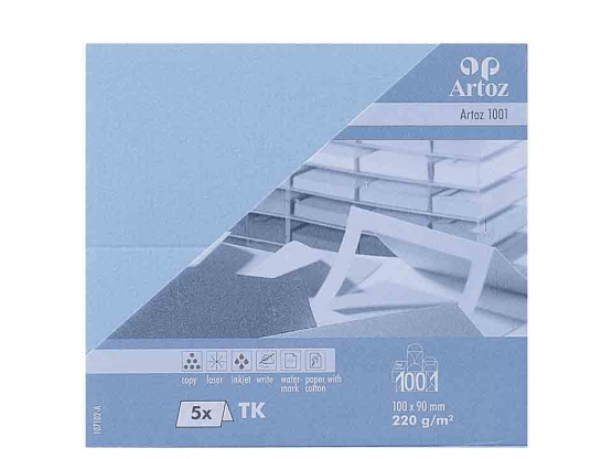 1001 Pkg 5 Tischkarte 10x9 cm pastellblau