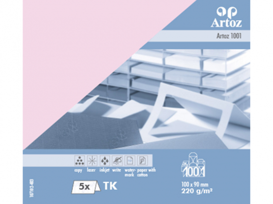 1001 Pkg 5 Tischkarte 10x9 cm kirschblüte