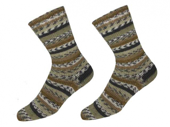Sockenwolle Sensitive Socks braun-beige-grau