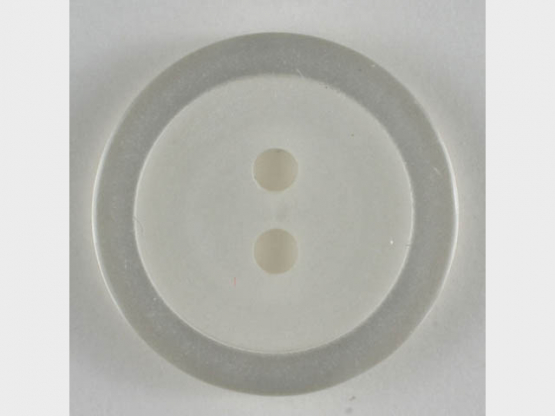 Kunststoffknopf schlicht mit Rand - Größe: 11mm - Farbe: weiß - Art.Nr. 