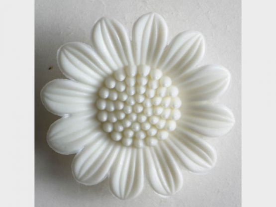 Blumenknopf - Größe: 20mm - Farbe: weiß - Art.Nr. 280465 