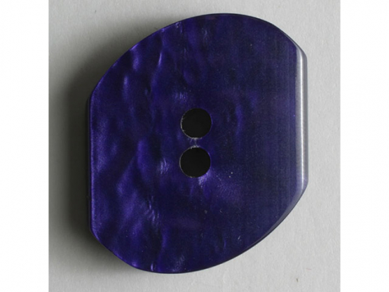 Kunststoffknopf mit unregelmäßiger Form - Größe: 28mm - Farbe: lila - 