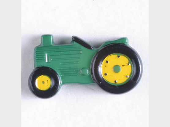 Kinderknopf Traktor - Größe: 25mm - Farbe: grün - Art.Nr. 340620 
