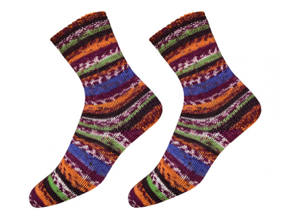 Sockenwolle Sensitive Socks braun-blau