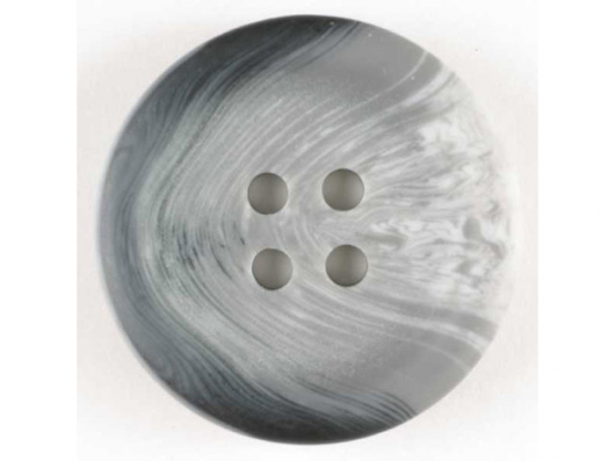 Anzugknopf mit Farbverlauf und vier Löchern - Größe: 20mm - Farbe: grau 