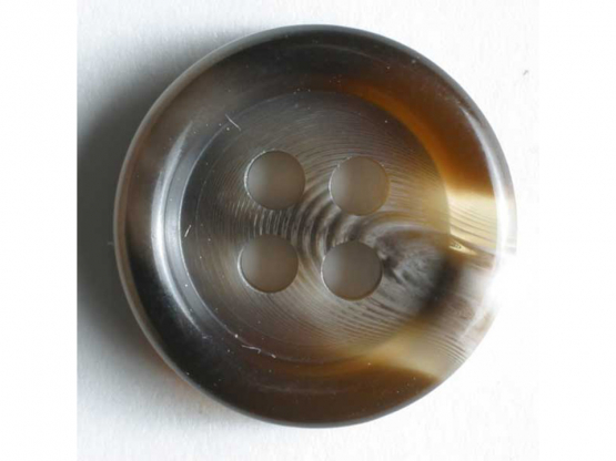 Anzugknopf mit Farbverlauf und vier Löchern ø 13mm  braun 