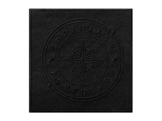 Applikation Adventure Kompass schwar 8,5 x 8,5 cm 