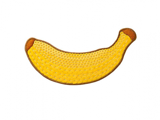 Applikation Banane Pailletten 2,7 x 9,3 cm 