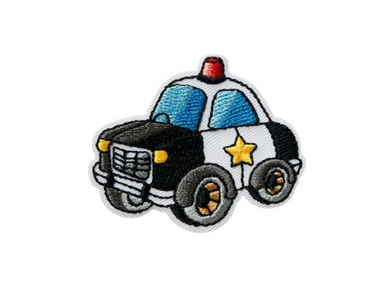 Applikation Polizeiauto Aufbügeln xMini cm 