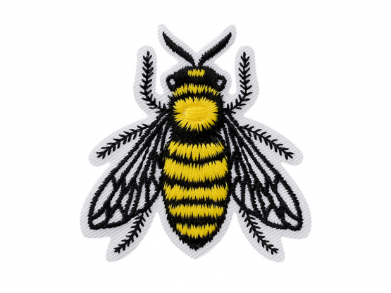 Applikation Recycl-Patch Biene front Aufbügeln  midi 