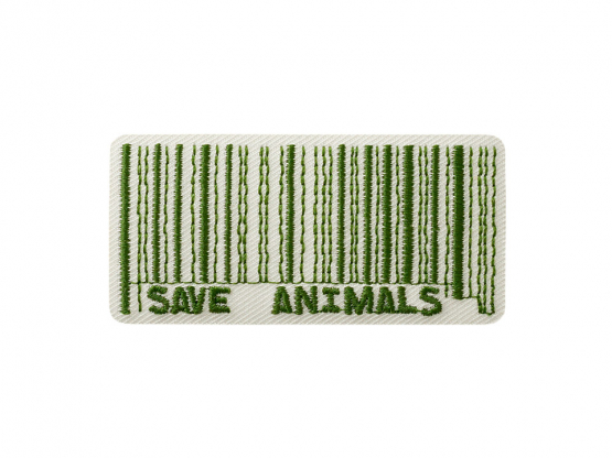 Applikation Recycl-Patch Save Animals Aufbügeln  midi 