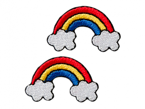 Applikation Regenbogen klein 2 Stück Aufbügeln  mini 
