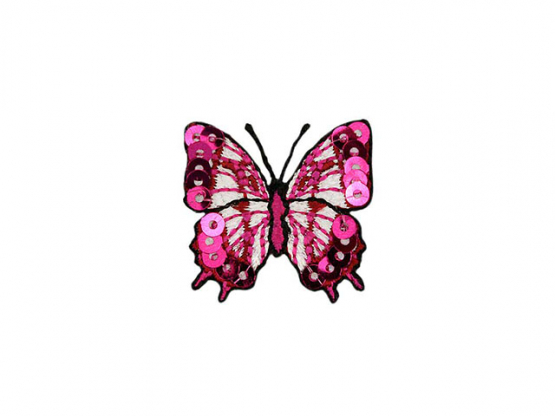 Applikation Schmetterl.pail. pink Aufbügeln xMini cm 