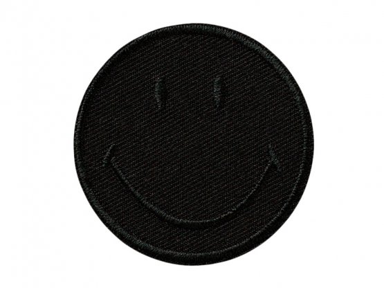 Applikation Smiley© Schwarz Aufbügeln  midi 
