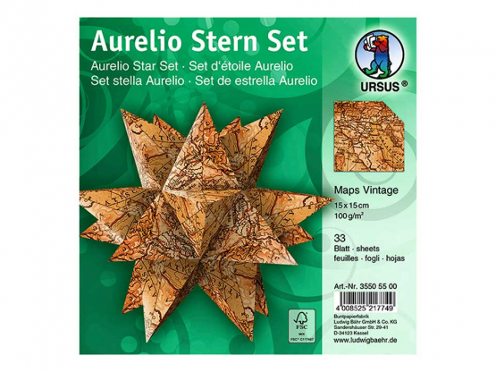 AURELIO STERN -MAPS VINTAGE- 100G.33BL.15x15CM