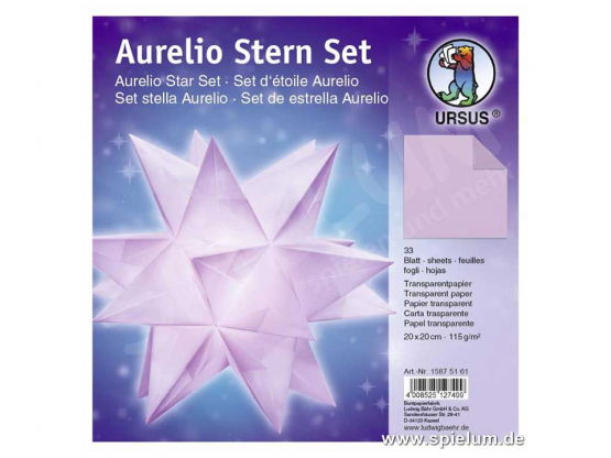 AURELIO STERN TRANSP.115G.15x15CM,33BL.LILA
