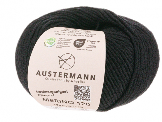Austermann Merino 120 EXP Farbe 102 schwarz