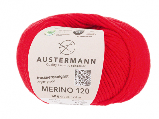 Austermann Merino 120 EXP Farbe 103 rot