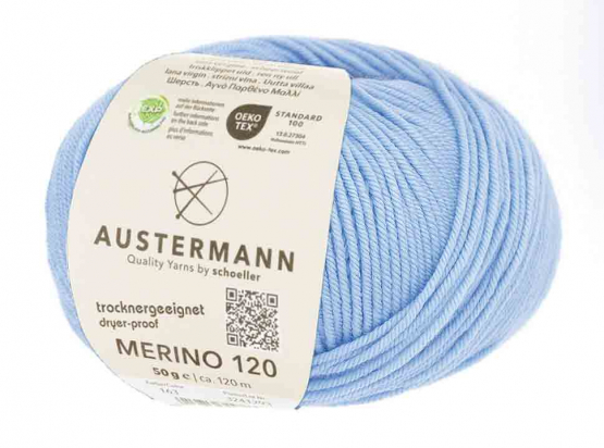 Austermann Merino 120 EXP Farbe 122 azur