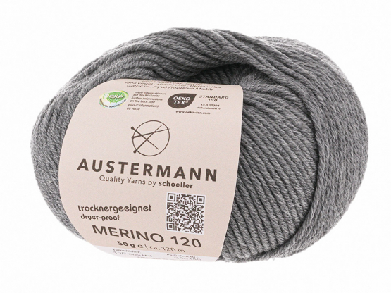 Austermann Merino 120 EXP Farbe 129 graumeliert