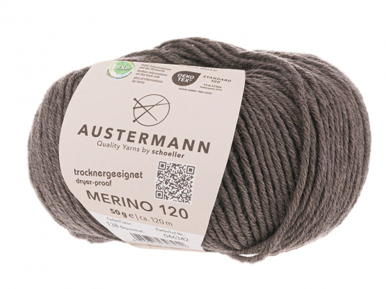 Austermann Merino 120 EXP Farbe 138 braunmeliert
