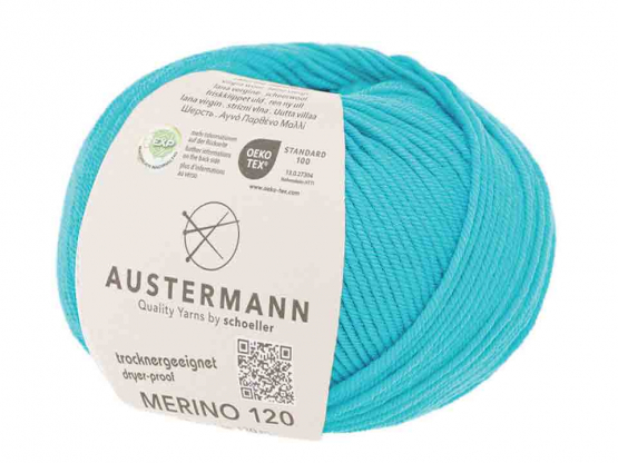 Austermann Merino 120 EXP Farbe 135 türkis