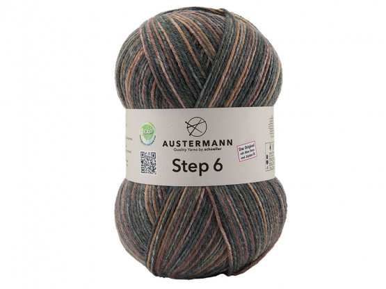 Austermann Sockenwolle Step 6 Farbe 736 mokka