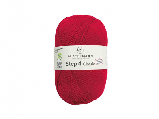 Austermann Sockenwolle Step Classic 4fach Farbe 1042 rubin