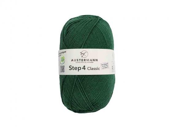 Austermann Sockenwolle Step Classic 4fach Farbe 1043 tanne