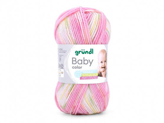 Baby color Farbe 02 rose-hellgrün-hellgelb-weiß