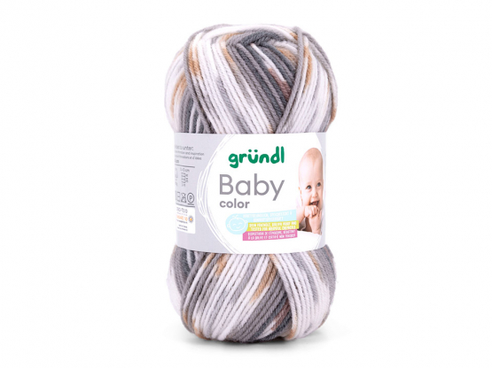 Baby color Farbe 08 anthrazit-kieselgrau-rehbraun- weiß