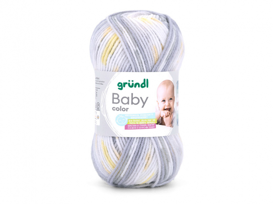 Baby color Farbe 10 mausgrau-stein-hellgelb-weiß