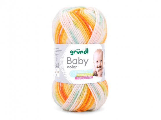 Baby color orange-gelb-grünblau-weiß