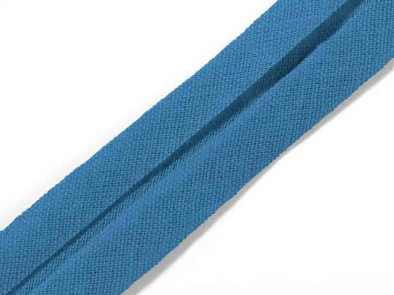 Baumwollschrägband  18 mm breit azurblau